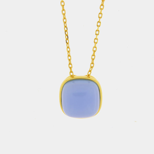 Collana in Argento 925 con pietra naturale viola - BYSIMON gioielli