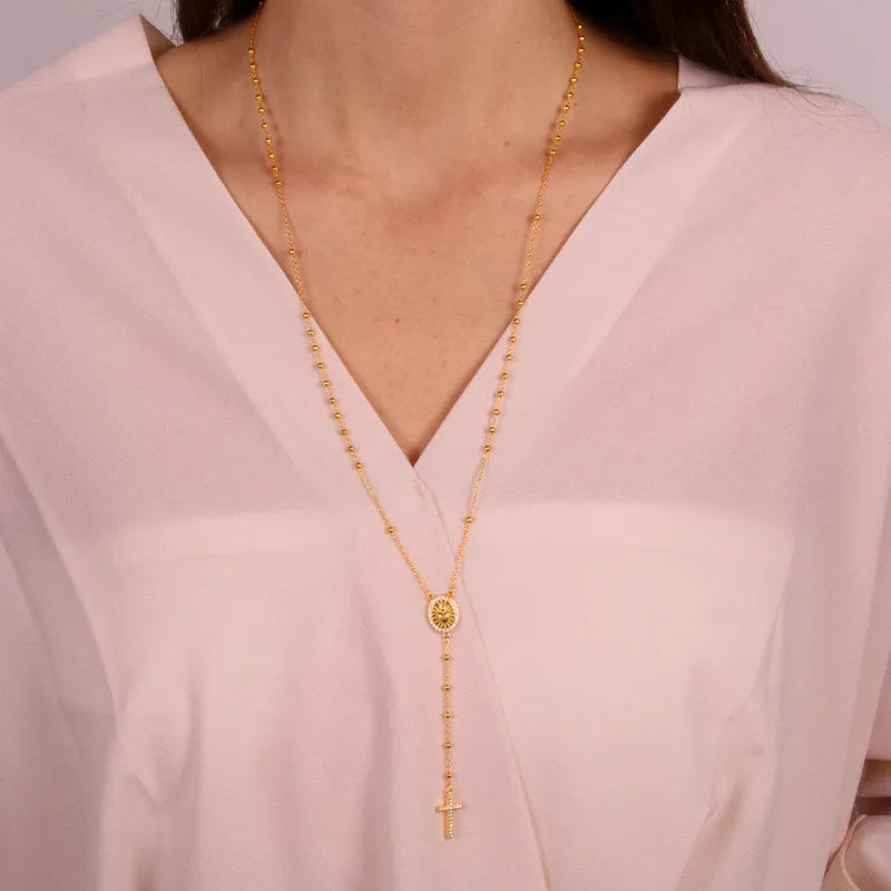 Collana in Argento 925 pendente croce con zirconi BYSIMON - gioiello BySimon