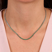 Collana in Argento 925 Tennis in Argento con zirconi multicolore