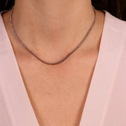Collana in Argento 925 Tennis  con zirconi multicolore