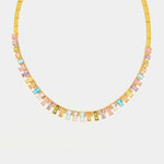 Collana in Argento 925 a girocollo con zirconi colorati