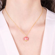 Collana in Argento 925 con campanella arancio