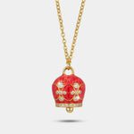 Collana in Argento 925 con campanella arancio