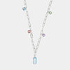Collana in Argento 925 a catena con cristalli pendenti