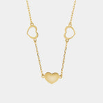 Collana in Argento 925 con tre cuori placcato oro - BYSIMON gioielli