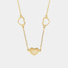Collana in Argento 925 con tre cuori placcato oro