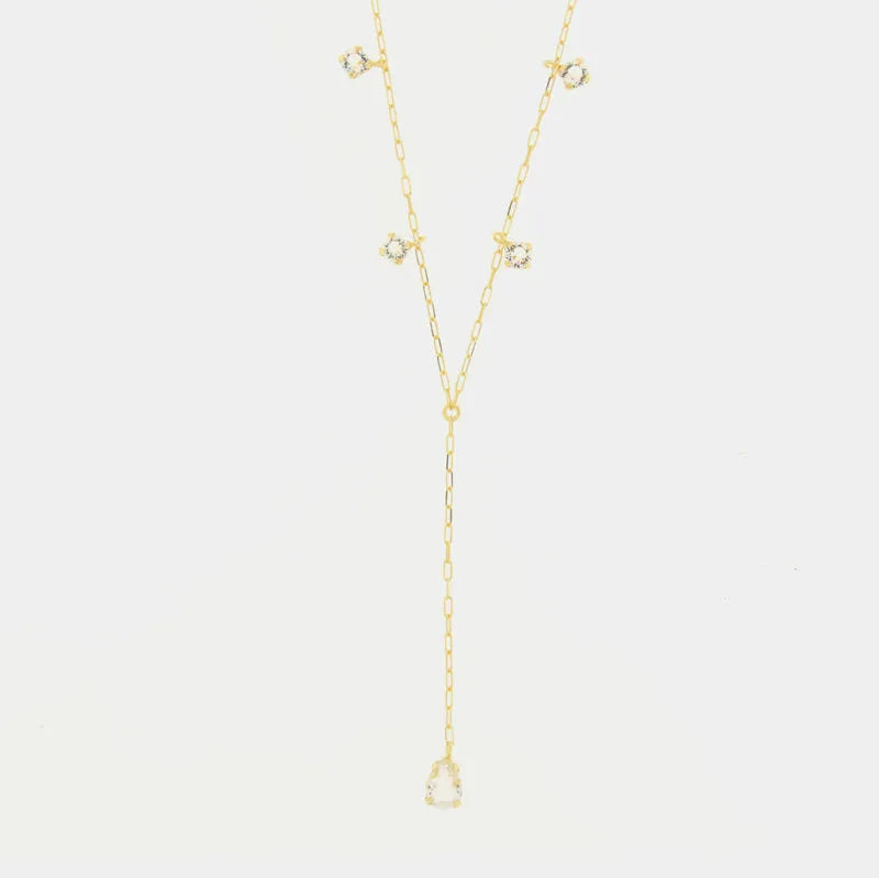 Collana in Argento 925 con cristalli pendenti