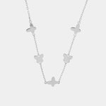 Collana in Argento 925 con ciondoli farfalla placcato rodio - BYSIMON gioielli