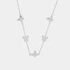Collana in Argento 925 con ciondoli farfalla placcato rodio