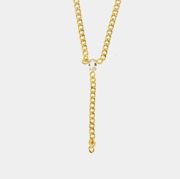 Collana in Argento 925 a catena con cristallo Collezione Armonia - BYSIMON gioielli