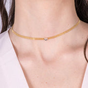 Collana in Argento 925 a girocollo con cuore