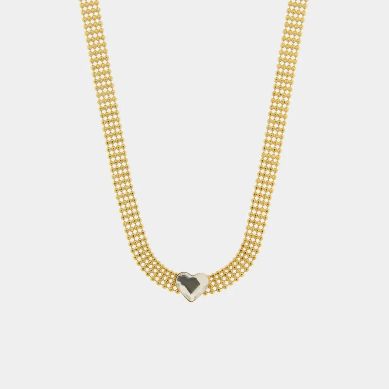 Collana in Argento 925 a girocollo con cuore