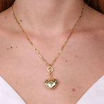 Collana in Argento 925 con cuore liscio gold con zirconi Collezione Amsterdam - BYSIMON gioielli