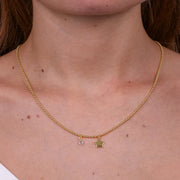 Collana in Argento 925 stella con zirconi e punto luce