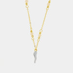 Collana in Argento 925 con corno bianco - BYSIMON gioielli