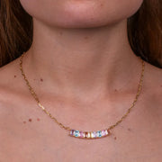 Collana in Argento 925 con zirconi multicolor