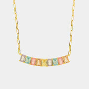 Collana in Argento 925 con zirconi multicolor