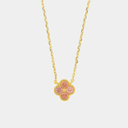 Collana in Argento 925 con fiore rosa