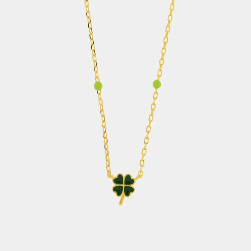 Collana in Argento 925 con quadrifoglio