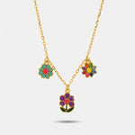 Collana in Argento 925 con fiori pendenti - BYSIMON gioielli