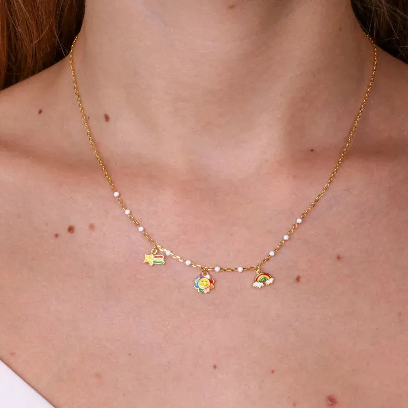 Collana in Argento 925 con simboli pendenti BYSIMON - gioiello BySimon