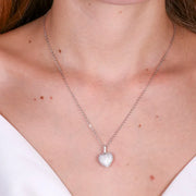 Collana in Argento 925 con ciodolo a cuore di zirconi