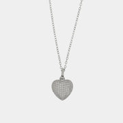 Collana in Argento 925 con ciodolo a cuore di zirconi