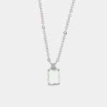 Collana in Argento 925 con cristallo quadrato - BYSIMON gioielli