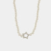 Collana in Argento 925 con perline e stella di zirconi