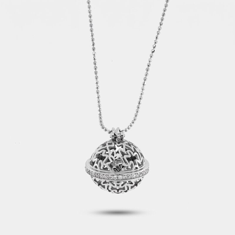 Collana in Argento 925 chiama angeli con zirconi - BYSIMON gioielli