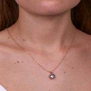 Collana in Argento 925 a cerchio in stile antico con zircone