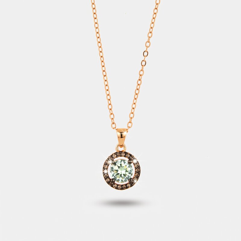 Collana in Argento 925 a cerchio in stile antico con zircone Collezione Novecento - BYSIMON gioielli