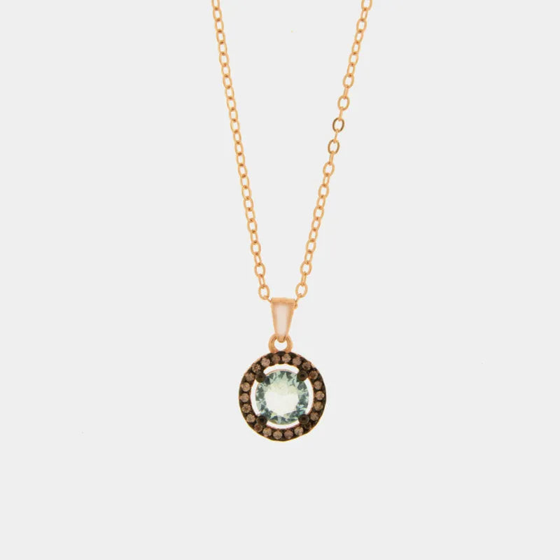 Collana in Argento 925 a cerchio in stile antico con zircone Collezione Novecento - BYSIMON gioielli