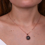 Collana in Argento 925 a cerchio impreziosito da zirconi fume Collezione Novecento - BYSIMON gioielli