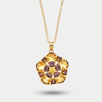 Collana in Argento 925 in stile antico con fiore e zirconi Collezione Novecento - BYSIMON gioielli