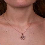 Collana in Argento 925 in stile antico con fiore e zirconi Collezione Novecento - BYSIMON gioielli