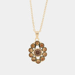 Collana in Argento 925 in stile antico con fiore e zirconi Collezione Novecento - BYSIMON gioielli