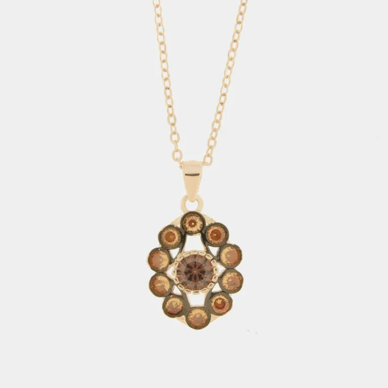 Collana in Argento 925 in stile antico con fiore e zirconi Collezione Novecento - BYSIMON gioielli
