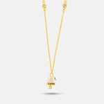 Collana in Argento 925 con campanella bianca con scritta Capri