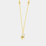 Collana in Argento 925 con campanella bianca con scritta Capri
