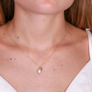 Collana in Argento 925 con perla ovale pendente