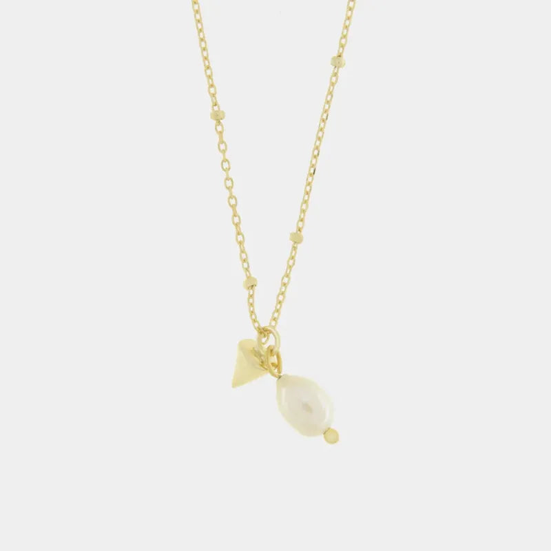 Collana in Argento 925 con perla ovale pendente