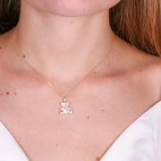 Collana in Argento 925 con orsetto e zircone