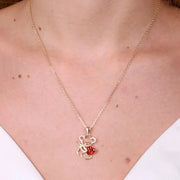 Collana in Argento 925 con orsacchioto e cuore in zircone