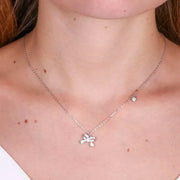 Collana in Argento 925 con fiocco in zircone