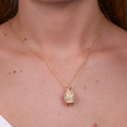 Collana in Argento 925 con campanella pendente e zirconi