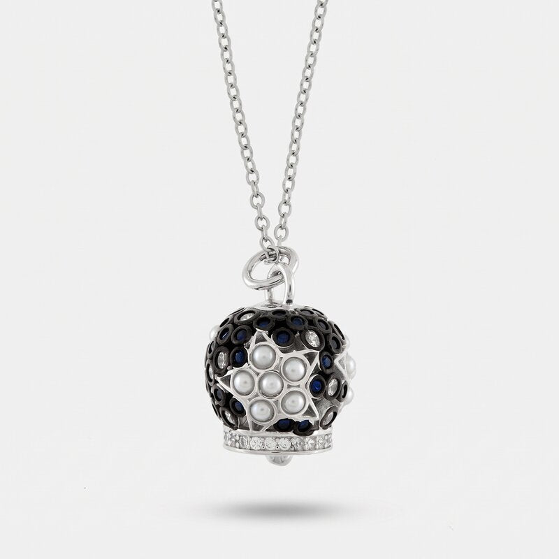 Collana in Argento 925 campanella con zirconi