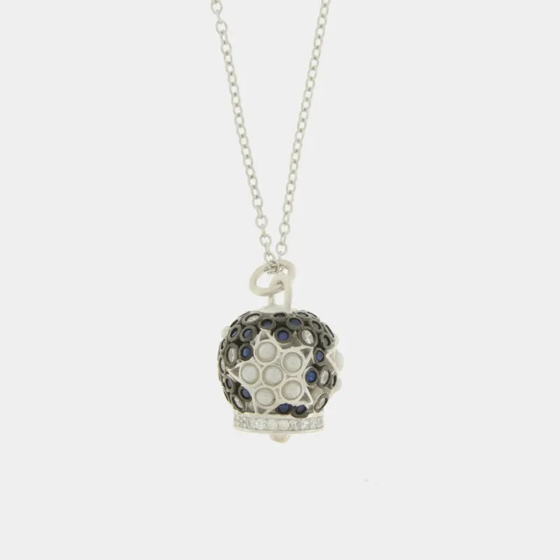 Collana in Argento 925 campanella con zirconi
