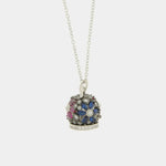 Collana in Argento 925 con campanella con fiori di zirconi