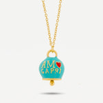 Collana in Argento 925 campanella verde acqua